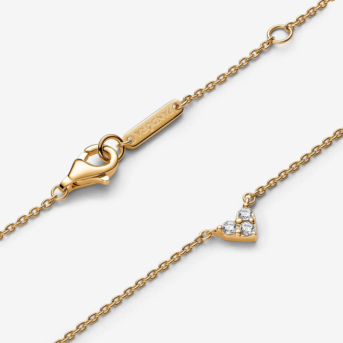 Colar Collier Coração de Pedra Tripla