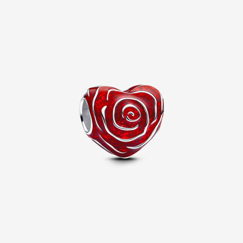 Charm Coração de Rosa