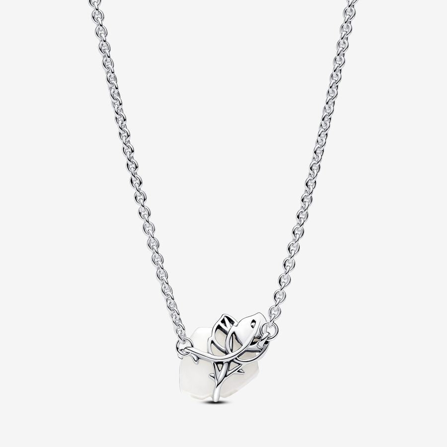 Colar Bloom Collier Rosa branca