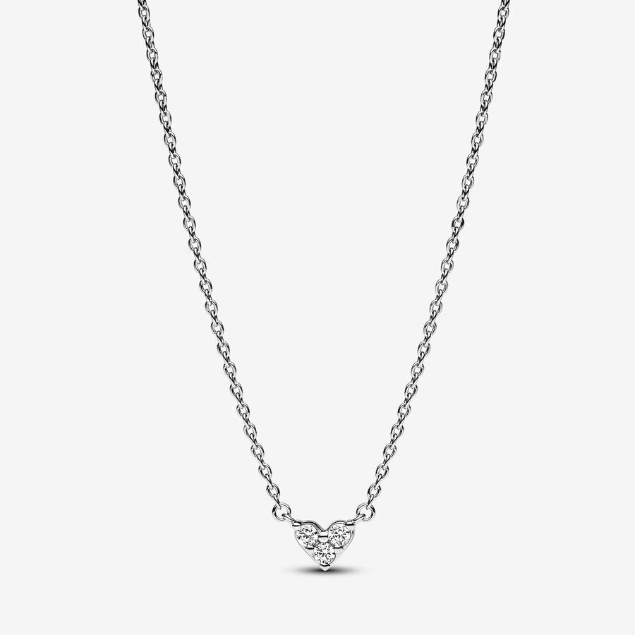 Colar Collier Coração de Pedra Tripla