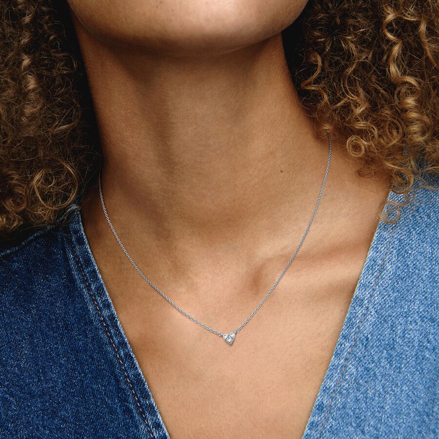 Colar Collier Coração de Pedra Tripla