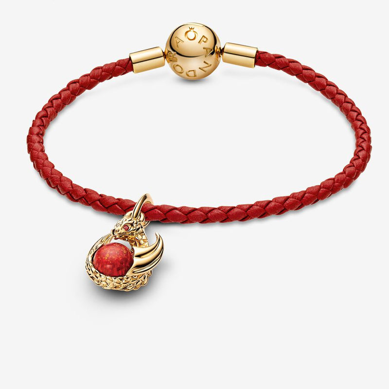 Conjunto de Pulseira Charm de Fogo Vermelho de Game of Thrones