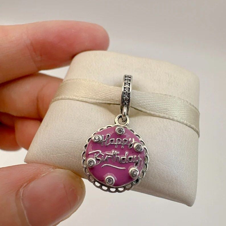 Conjunto de Pulseira com Charm de Feliz Aniversário