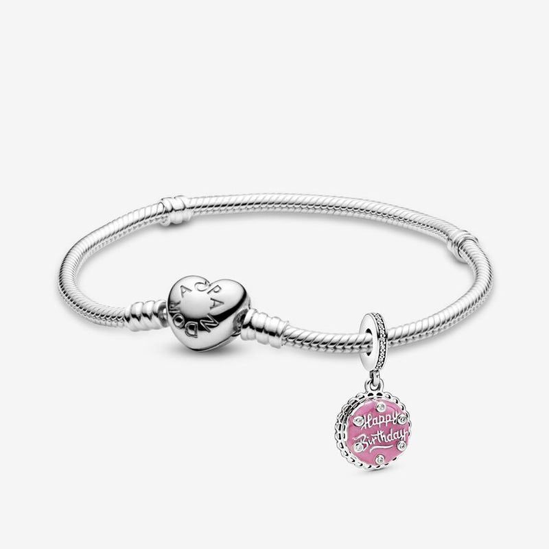 Conjunto de Pulseira com Charm de Feliz Aniversário