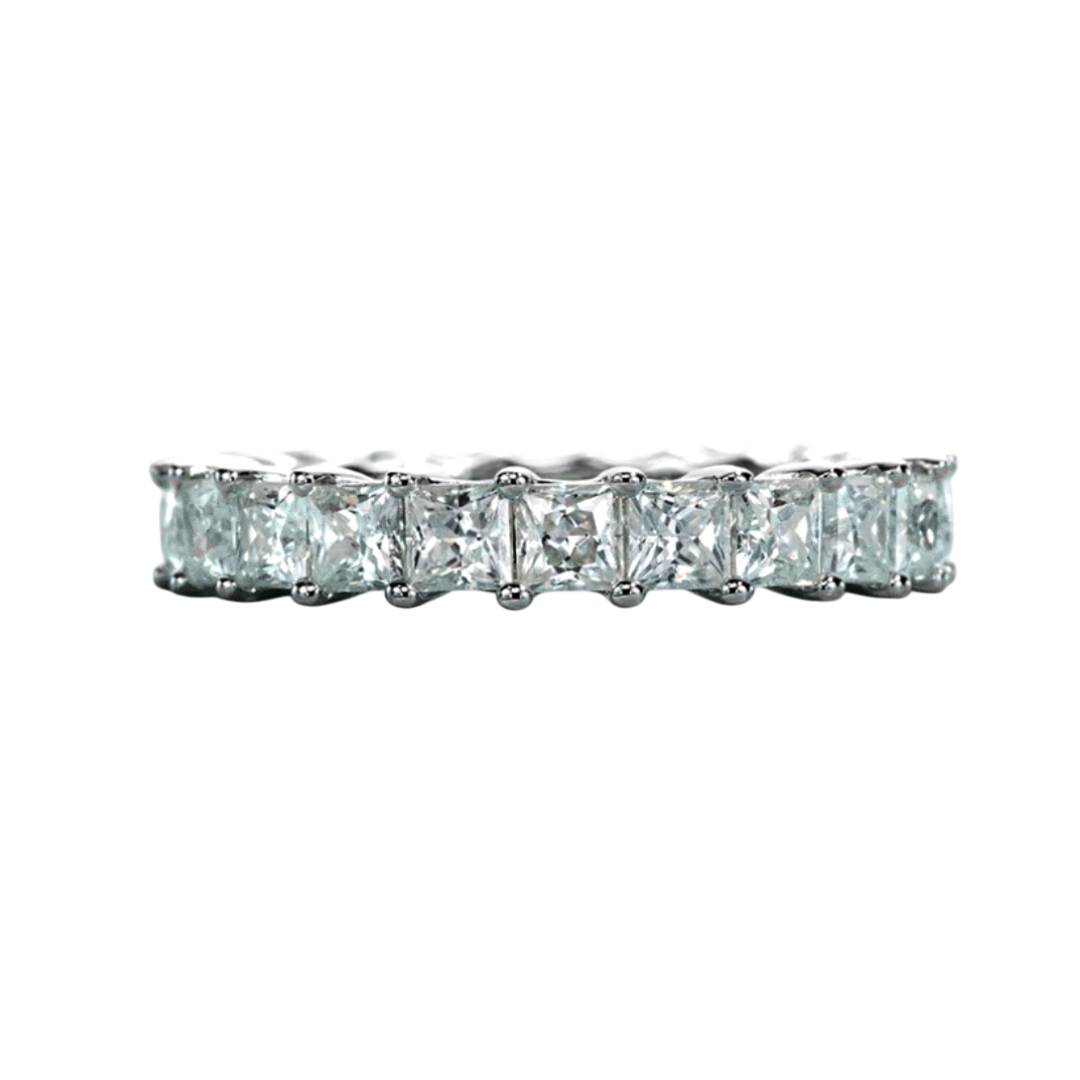 Anel  Princess banho ouro 18k