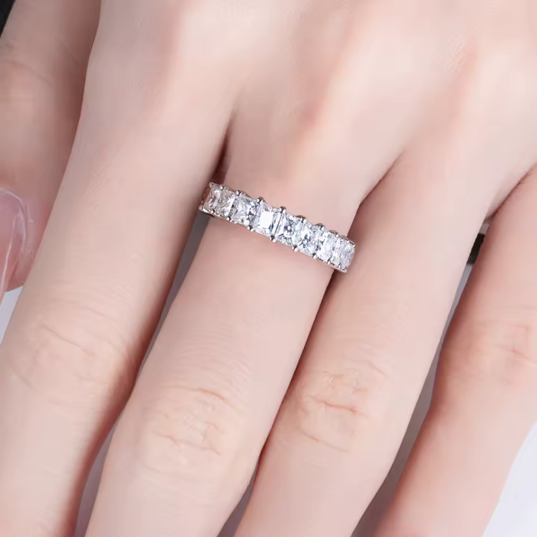 Anel  Princess banho ouro 18k