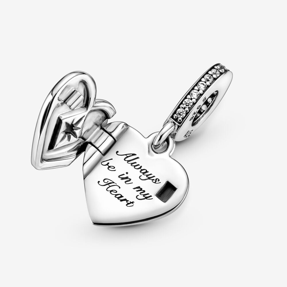 Charm Medalhão de Coração Aberto - Wayne  Joias
