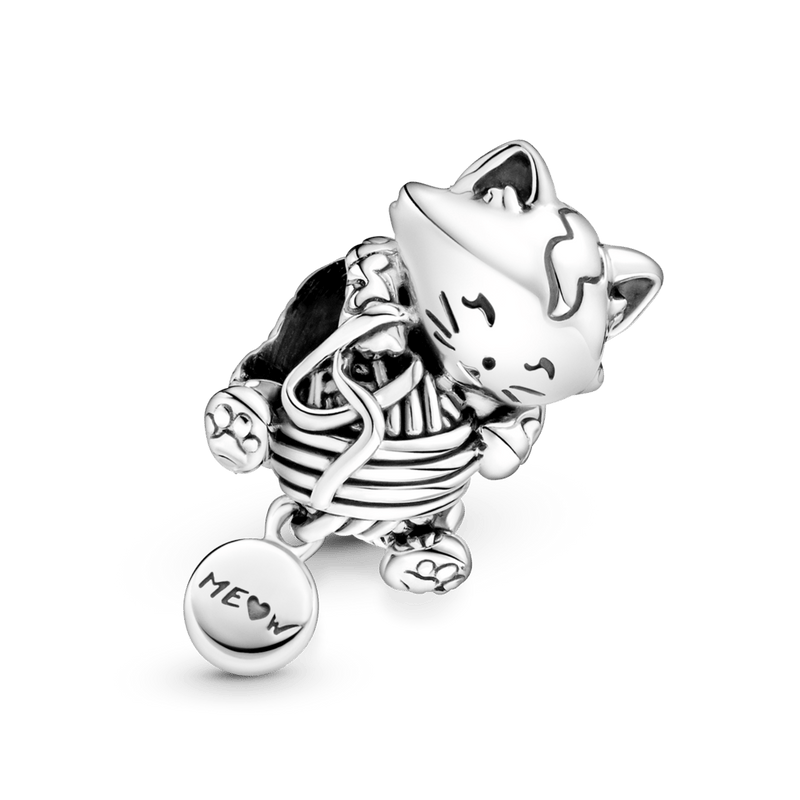 Charm Gatinho com Novelo de Lã - Wayne  Joias