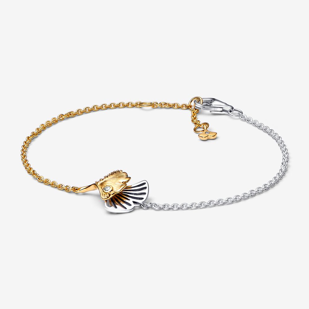 Pulseira de Dois Tons Ginkgo Duplo - Wayne  Joias