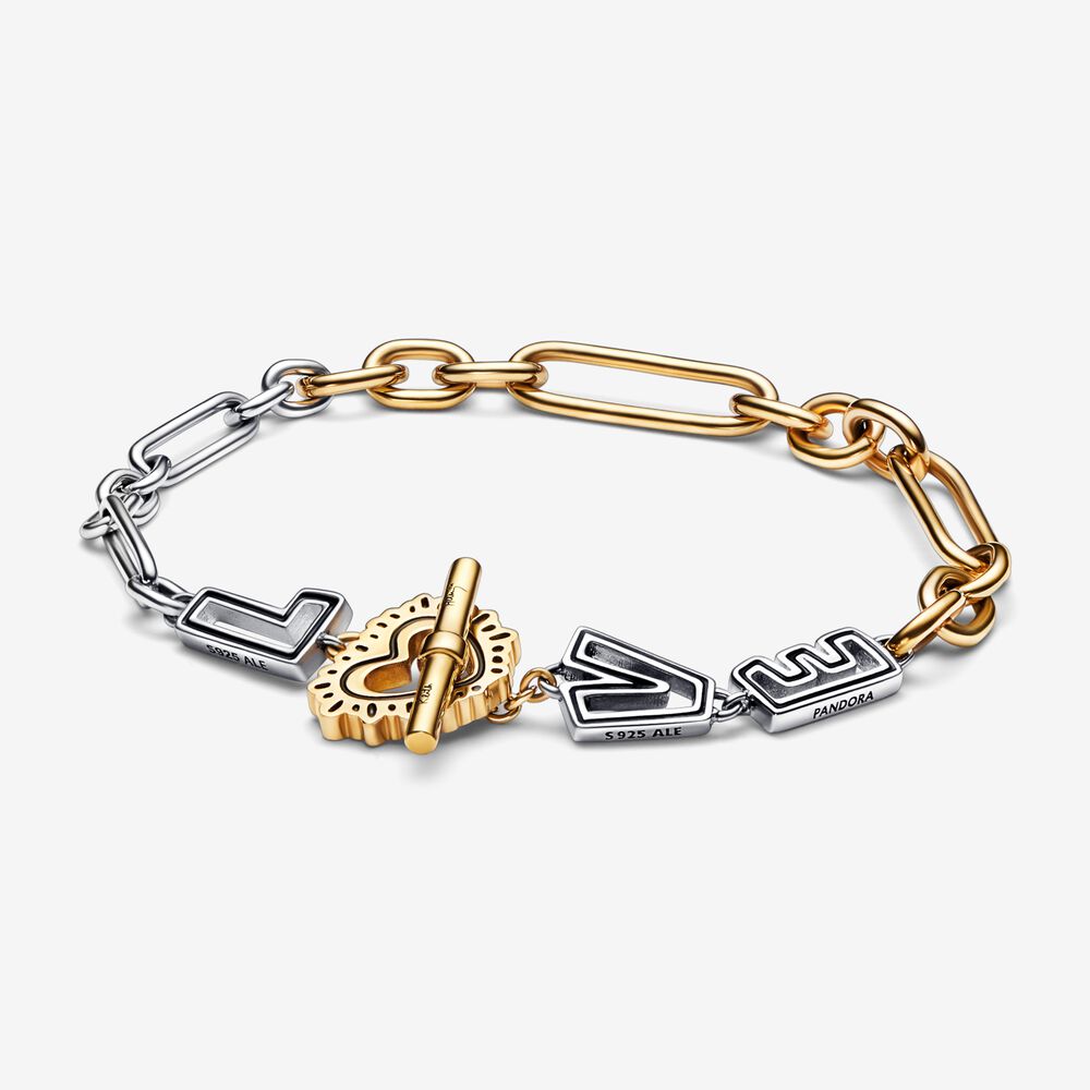 Pulseira de Links de Amor de Dois Tons - Wayne  Joias