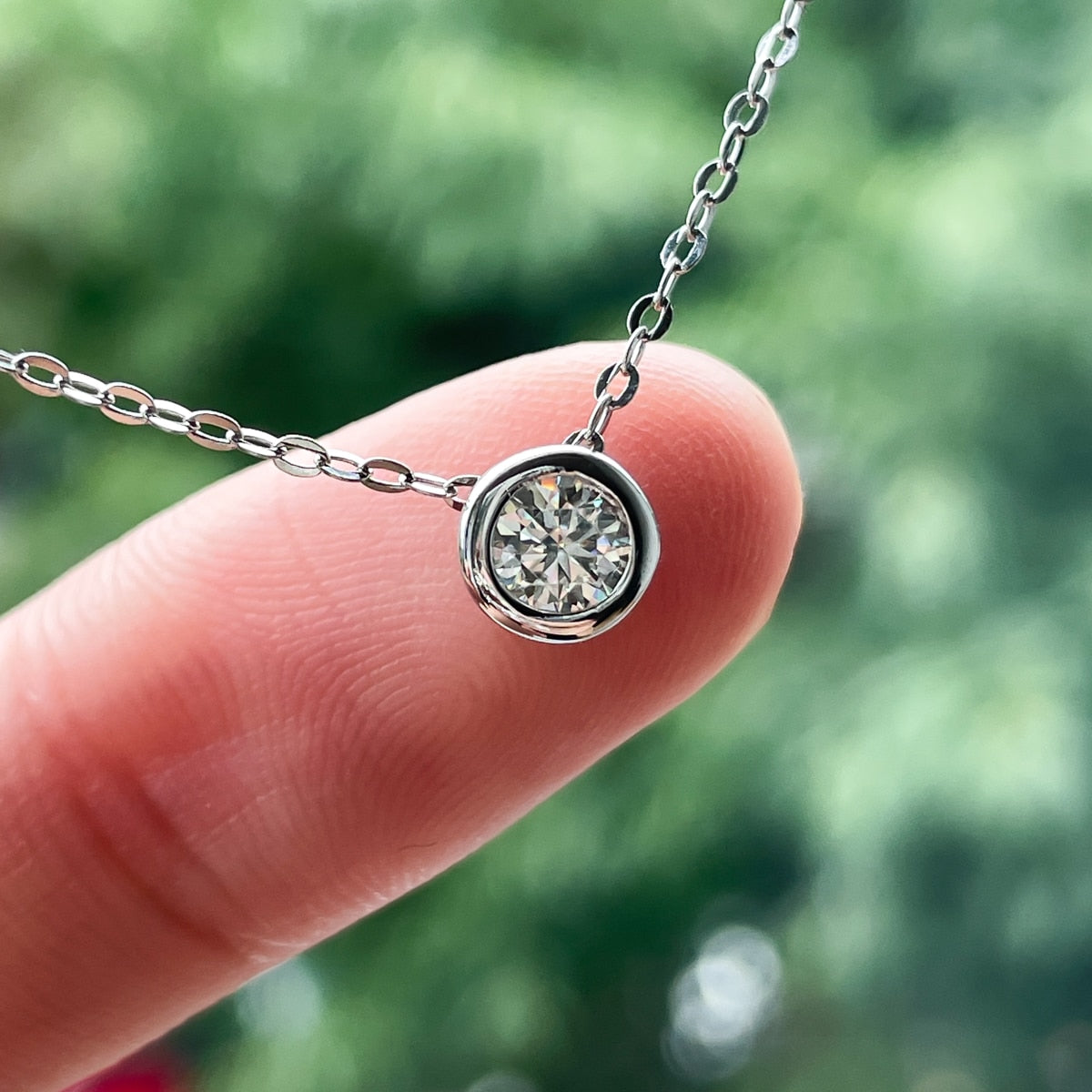 Colar de Prata Diamante de Laboratório Brilho Único - Wayne  Joias