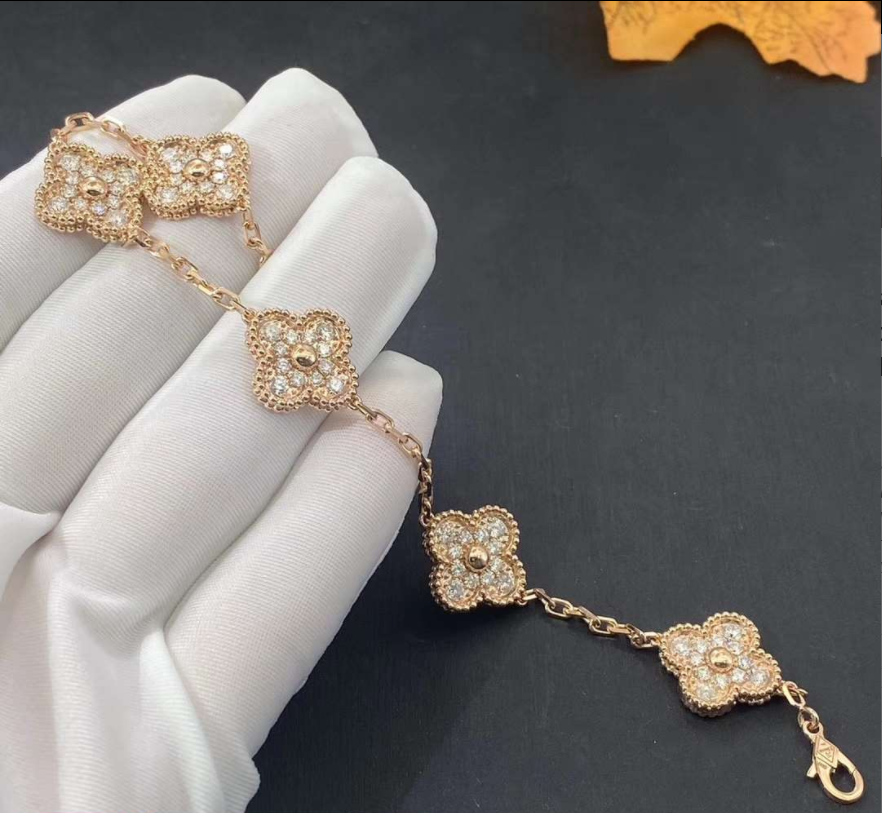 Pulseira Vintage Alhambra 5 Trevos - Wayne  Joias