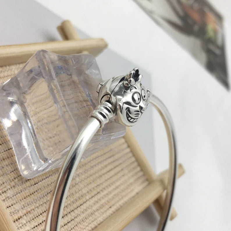 Pulseira Rigida Gato Risonho - Wayne  Joias