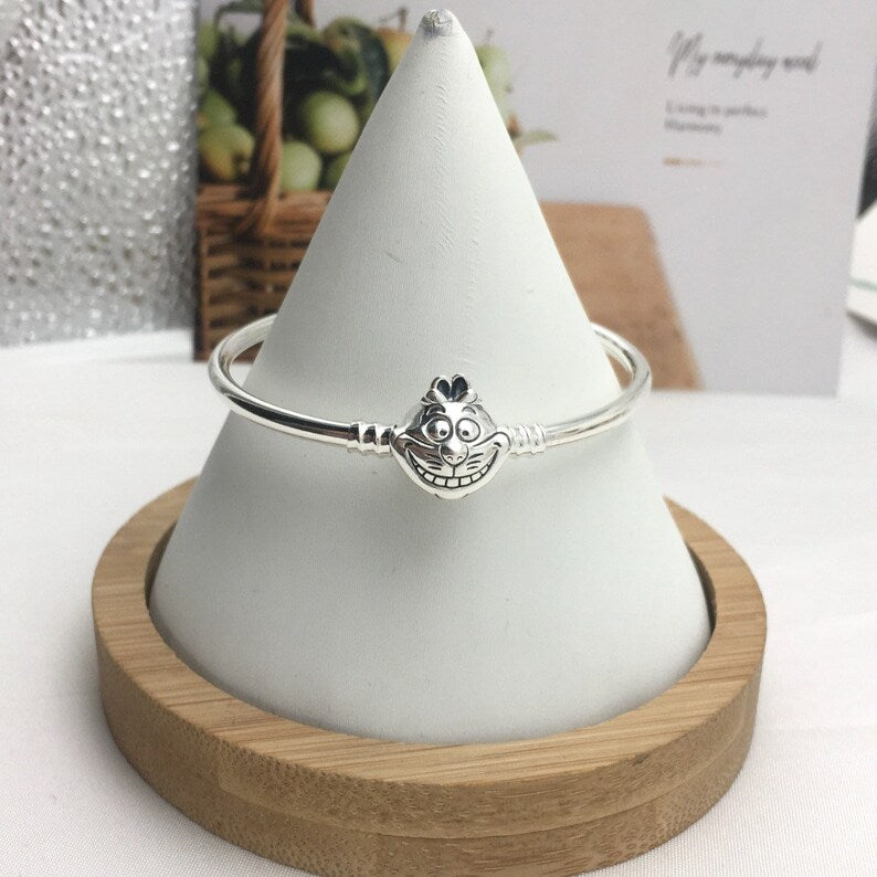 Pulseira Rigida Gato Risonho - Wayne  Joias